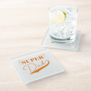 Super Dad Glass Coaster