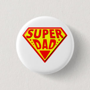 Super Dad - Happy Fathers Day 3 Cm Round Badge