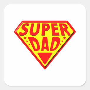Super Dad - Happy Fathers Day Square Sticker