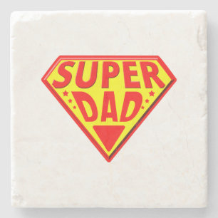 Super Dad - Happy Fathers Day Stone Coaster
