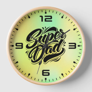 Super Dad Hero Typography Design-67888 Clock