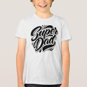 Super Dad Hero Typography Design-67888 Hoodie Tri-Blend Shirt