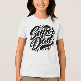 Super Dad Hero Typography Design-67888 Hoodie Tri-Blend Shirt