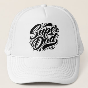 Super Dad Hero Typography Design-67888 Hoodie Trucker Hat