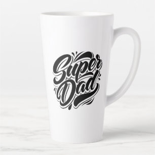 Super Dad Hero Typography Design-67888 Latte Mug
