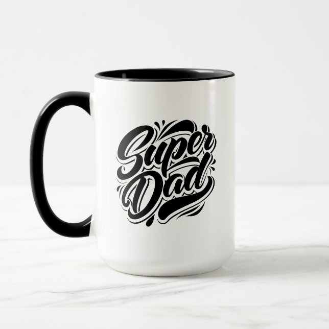 Super Dad Hero Typography Design-67888 Mug (Left)