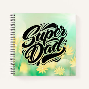 Super Dad Hero Typography Design-67888 Notebook