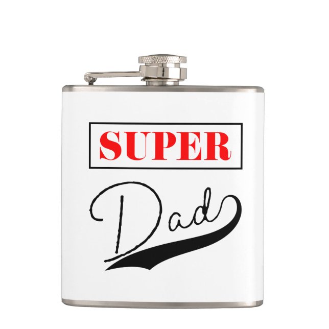Super Dad  Hip Flask (Front)