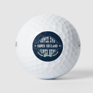 Super Dad Husband Hero Fathers Day Golf Balls