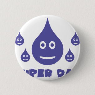 super dad icon 6 cm round badge