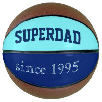 Super Dad in neon blue and dark blue