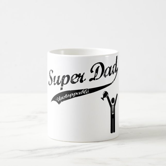 Super Dad is UNSTOPPABLE! coffee mug (Center)