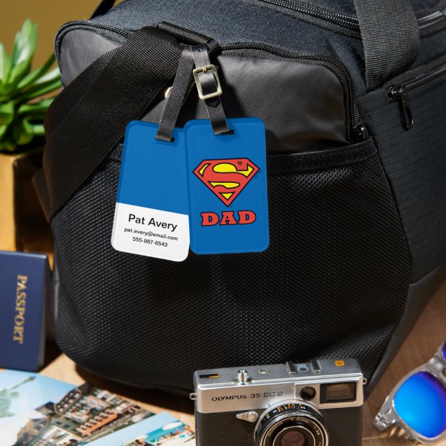 Super Dad Luggage Tag (Front & Back)