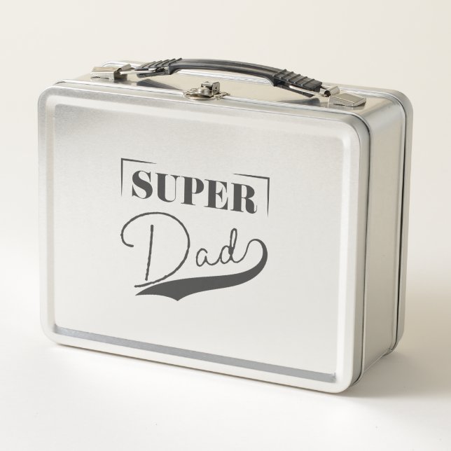 Super Dad Metal Lunch Box (Front)
