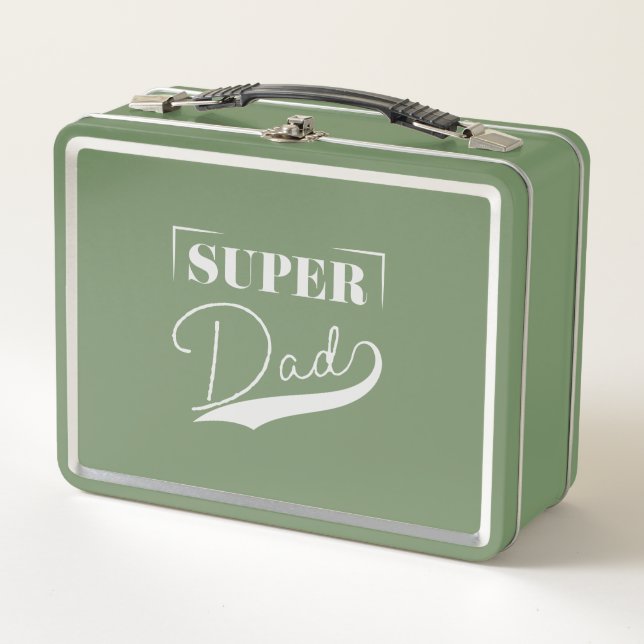Super Dad Metal Lunch Box (Front)