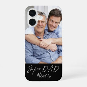  Super DAD Minimal Simple Modern Script 1 Photo  iPhone 16 Case