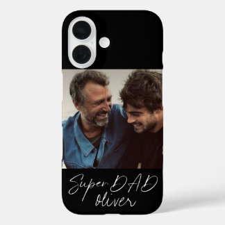  Super DAD Modern Script 1 Photo  iPhone 16 Case