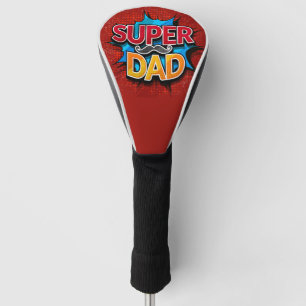 Super Dad Moustache Modern Grunge Golf Head Cover