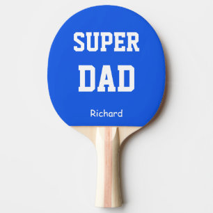 Super Dad Name Personalised Ping Pong Paddle