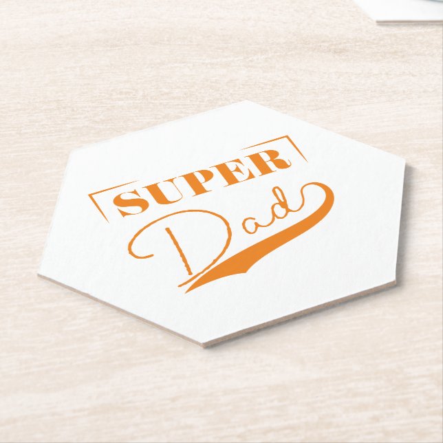 Super Dad Paper Coaster (Angled)