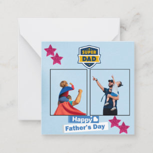 Super Dad Photo Collage Happy Father's Day Card