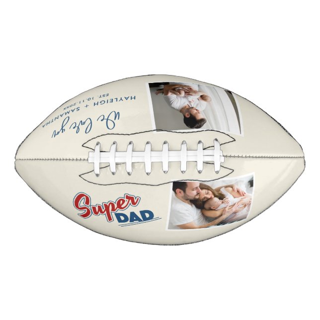Super Dad Photos Birthday Custom American Football (Front)