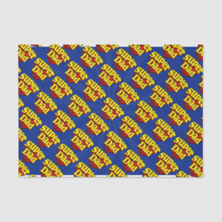 Super Dad Red Yellow Blue Father's Day Superhero Tissue Paper