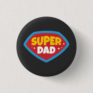 Super Dad Retro Superhero Badge