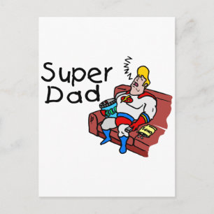 Super Dad (Sleeping) Postcard