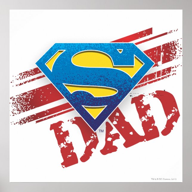 Super Dad Stripes Poster (Front)