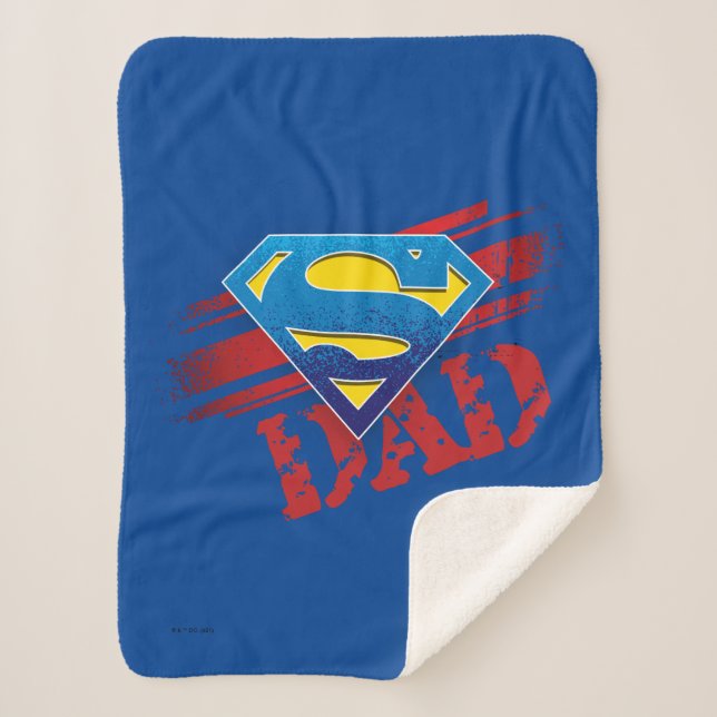Super Dad Stripes Sherpa Blanket (Front)
