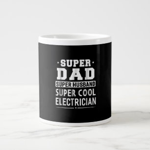 Super Dad Super Husband Super Electrician Mens Large Coffee Mug