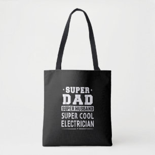 Super Dad Super Husband Super Electrician Mens Tote Bag