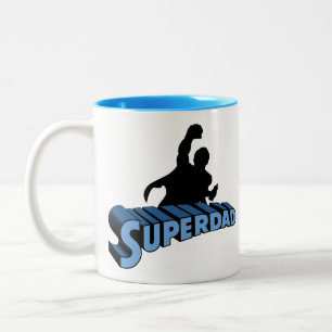 Super Dad. Super Papa. Super Dad Two-Tone Coffee Mug