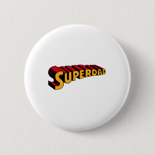 Super Dad Superdad Funny Superhero Dad 6 Cm Round Badge