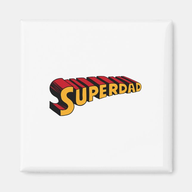 Super Dad Superdad Funny Superhero Dad  Magnet (Front)