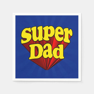 Super Dad, Superhero Red/Yellow/Blue Father's Day Napkin