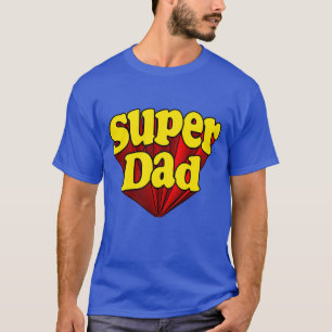 Super Dad, Superhero Red/Yellow/Blue Father's Day T-Shirt