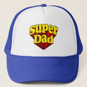 Super Dad, Superhero Red/Yellow/Blue Father's Day Trucker Hat