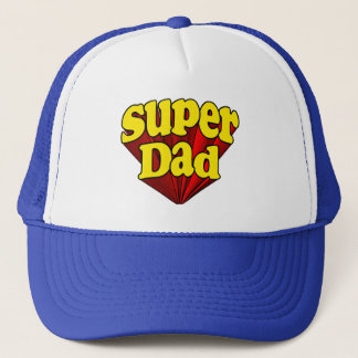 Super Dad, Superhero Red/Yellow/Blue Father's Day Trucker Hat