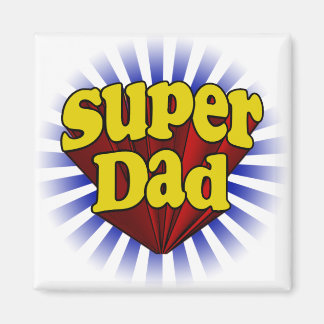 Super Dad, Superhero Red/Yellow/Blue Magnet