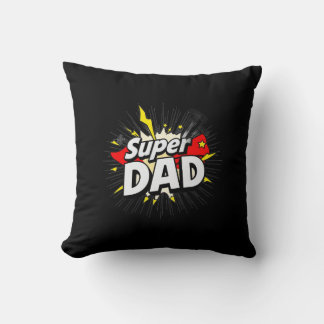  Super Dad Throw Pillow – Heroic Comfort for Dad