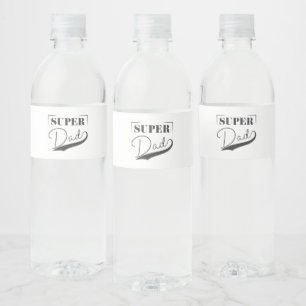 Super Dad Water Bottle Label