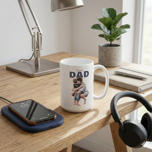 Super Dad Watercolor Design Coffee Mug