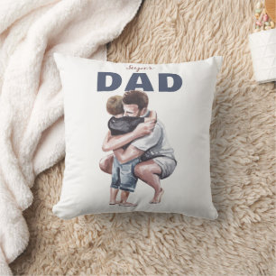 Super Dad Watercolor Design Cushion