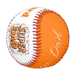 Super Dad We Love You with Name Baseball