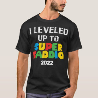 Super Daddio Levelled Up Gamer Fathers Day New Dad T-Shirt