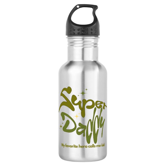 Super Daddy Hero for Kids 532 Ml Water Bottle (Front)