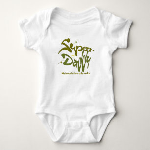 Super Daddy Hero for Kids Baby Bodysuit