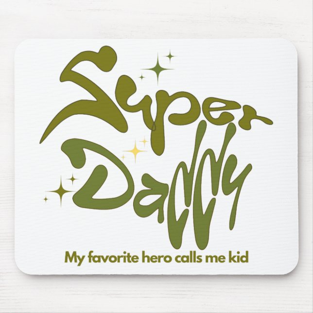Super Daddy Hero for Kids Mouse Mat (Front)